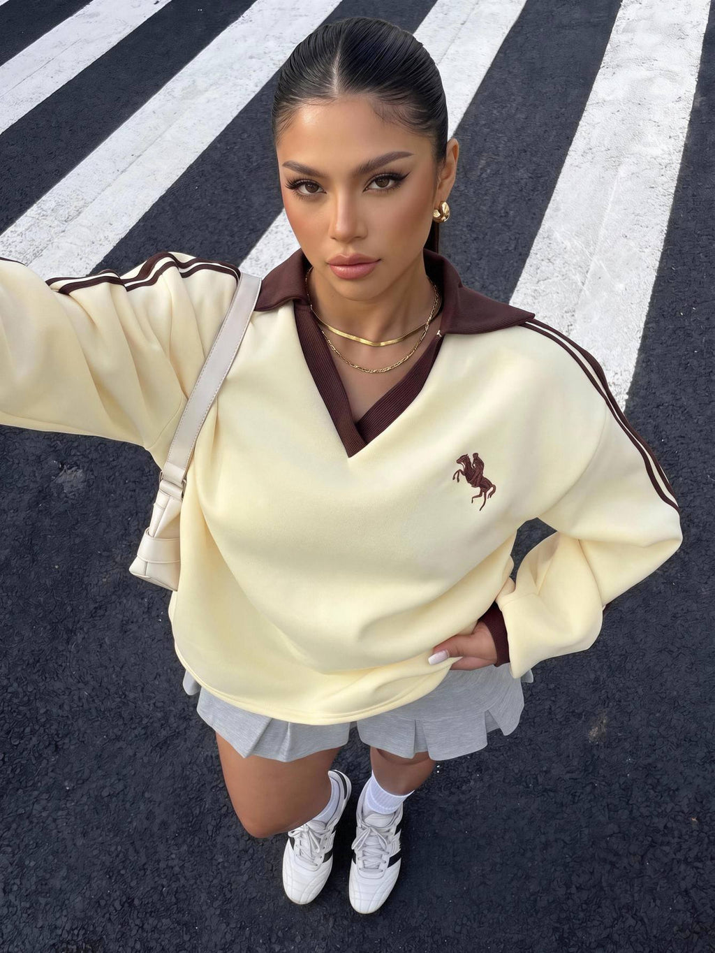 Women's Plus Size Shoulder Long Sleeve Sweatshirt Fall