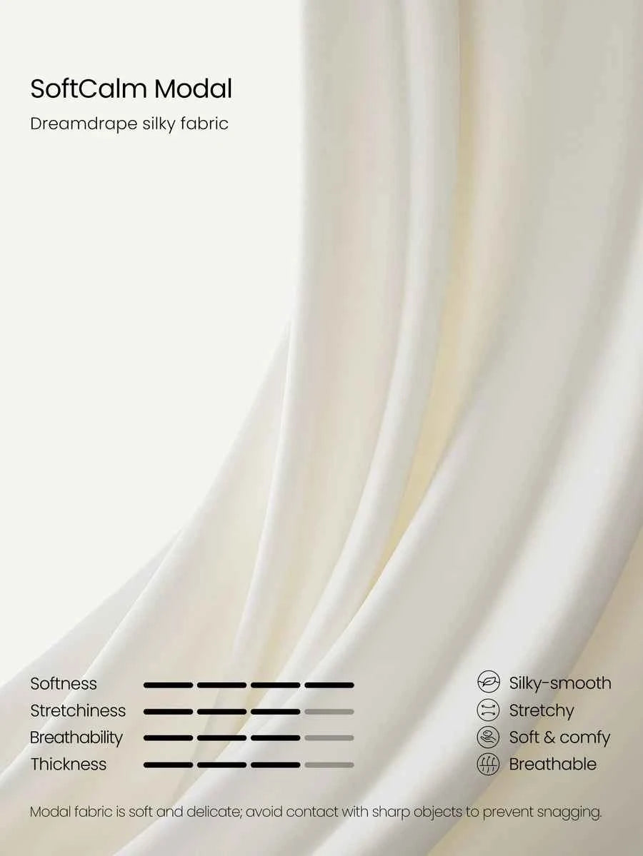 GLOWMODE Pullover Off-Shoulder à Bord Doux en Modal - Doux, Respirant et Ajustable