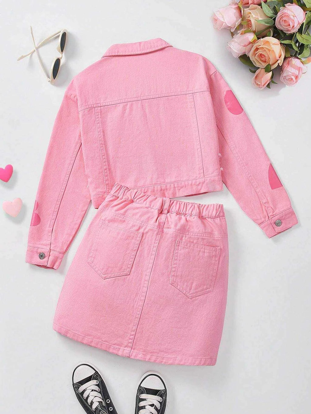 Denim Jacket With Split Skirt