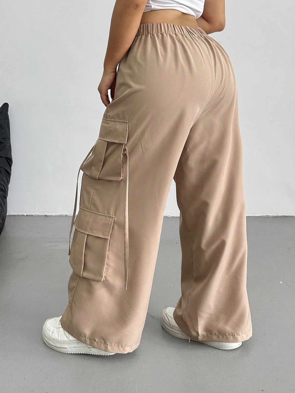 Plus Size Women's Khaki Cargo Pants