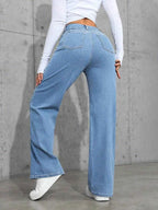 Jeans Droit Casual pour Femmes SHEIN Unity Y2K