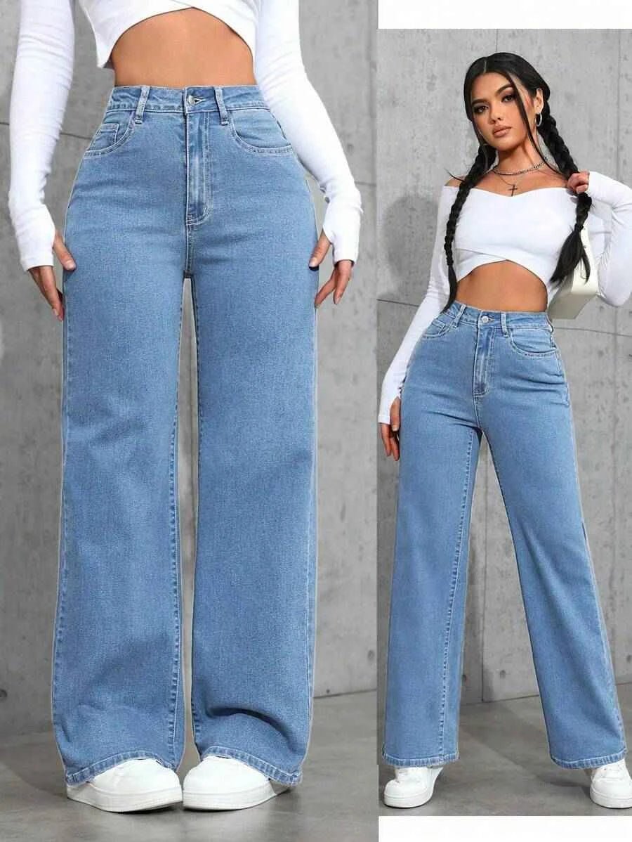 Jeans Droit Casual pour Femmes SHEIN Unity Y2K
