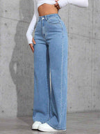 Jeans Droit Casual pour Femmes SHEIN Unity Y2K