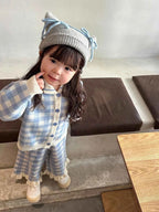 2pcs/Set Baby Girl Sweater Jacket & Knitted Pants Set Fall