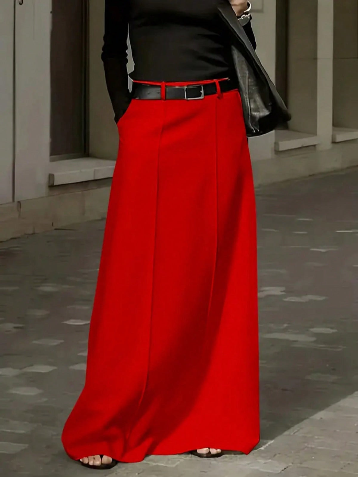 Plus Size A-Line Maxi Skirt