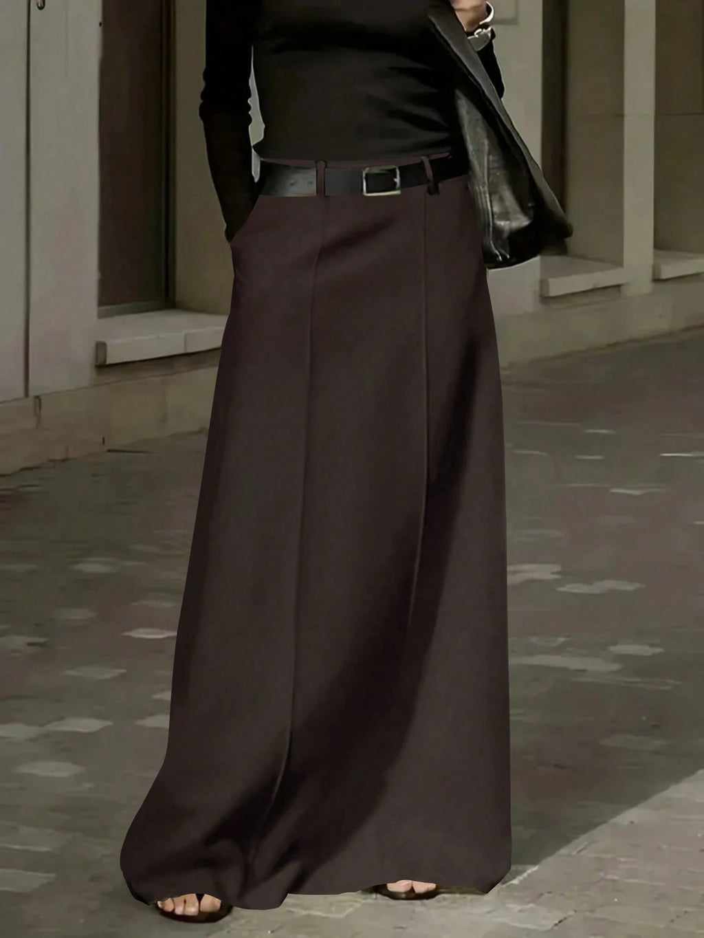 Plus Size A-Line Maxi Skirt
