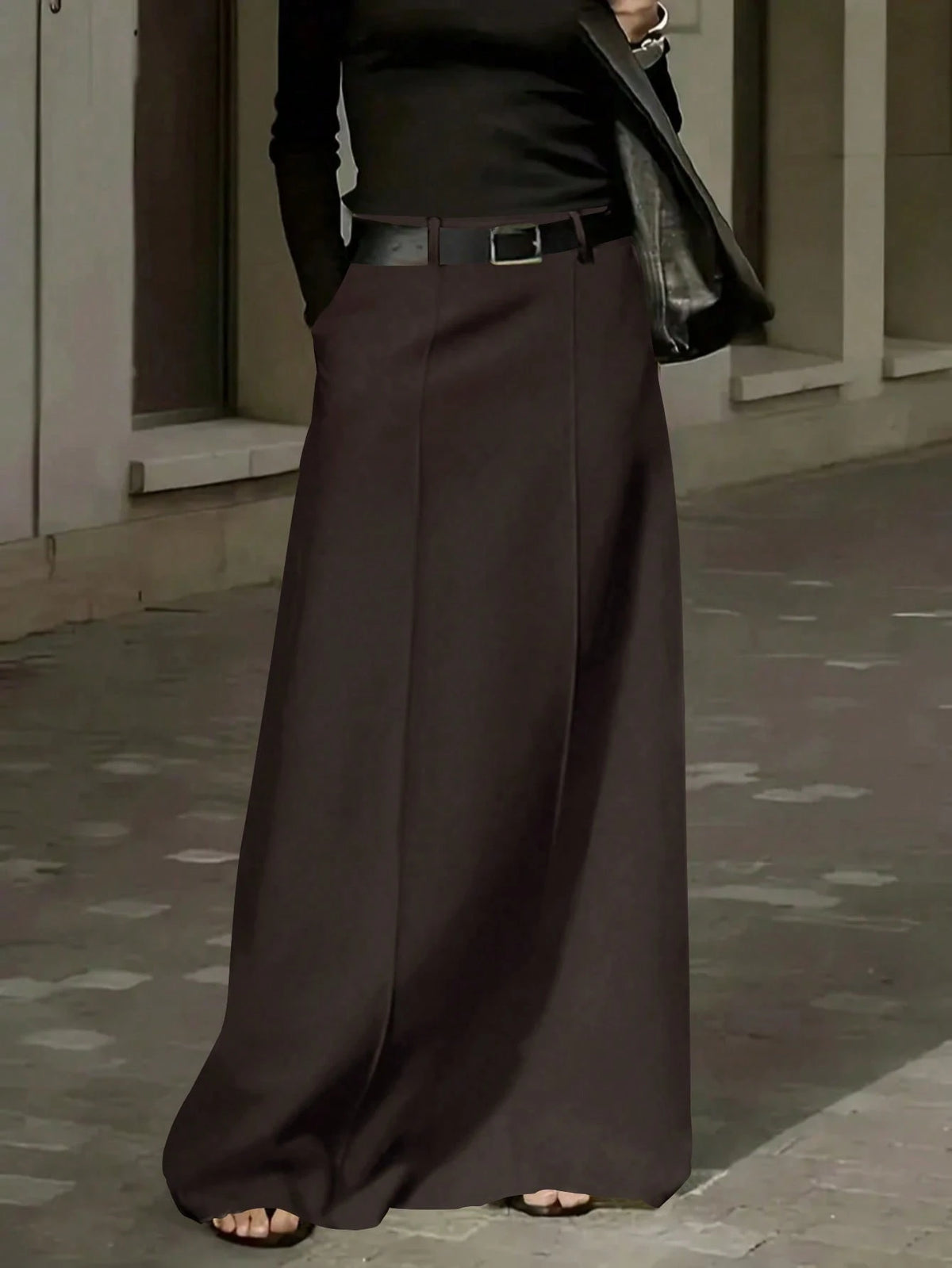 Plus Size A-Line Maxi Skirt