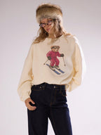 Skiing Teddy Bear Sweatshirt