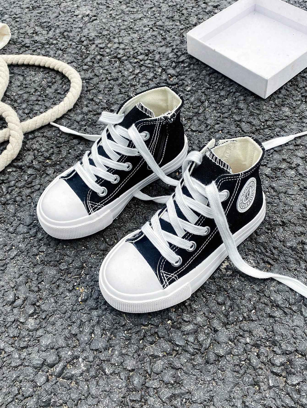 High‑Top Canvas Sneakers