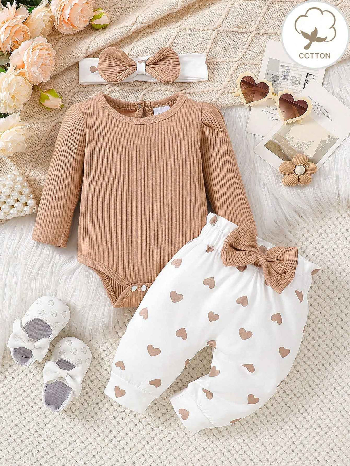 3pcs Newborn Baby Girls Set