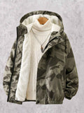 Boy Camouflage Print Hooded Long Sleeve Jacket