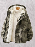Boy Camouflage Print Hooded Long Sleeve Jacket