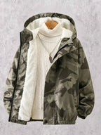 Boy Camouflage Print Hooded Long Sleeve Jacket