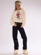 Skiing Teddy Bear Sweatshirt