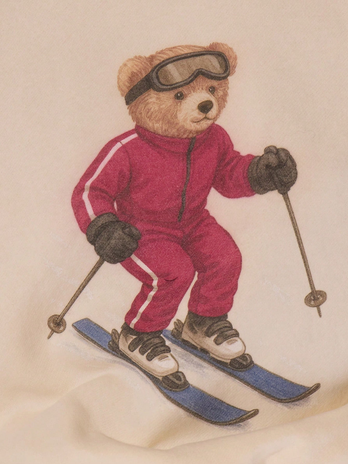 Skiing Teddy Bear Sweatshirt