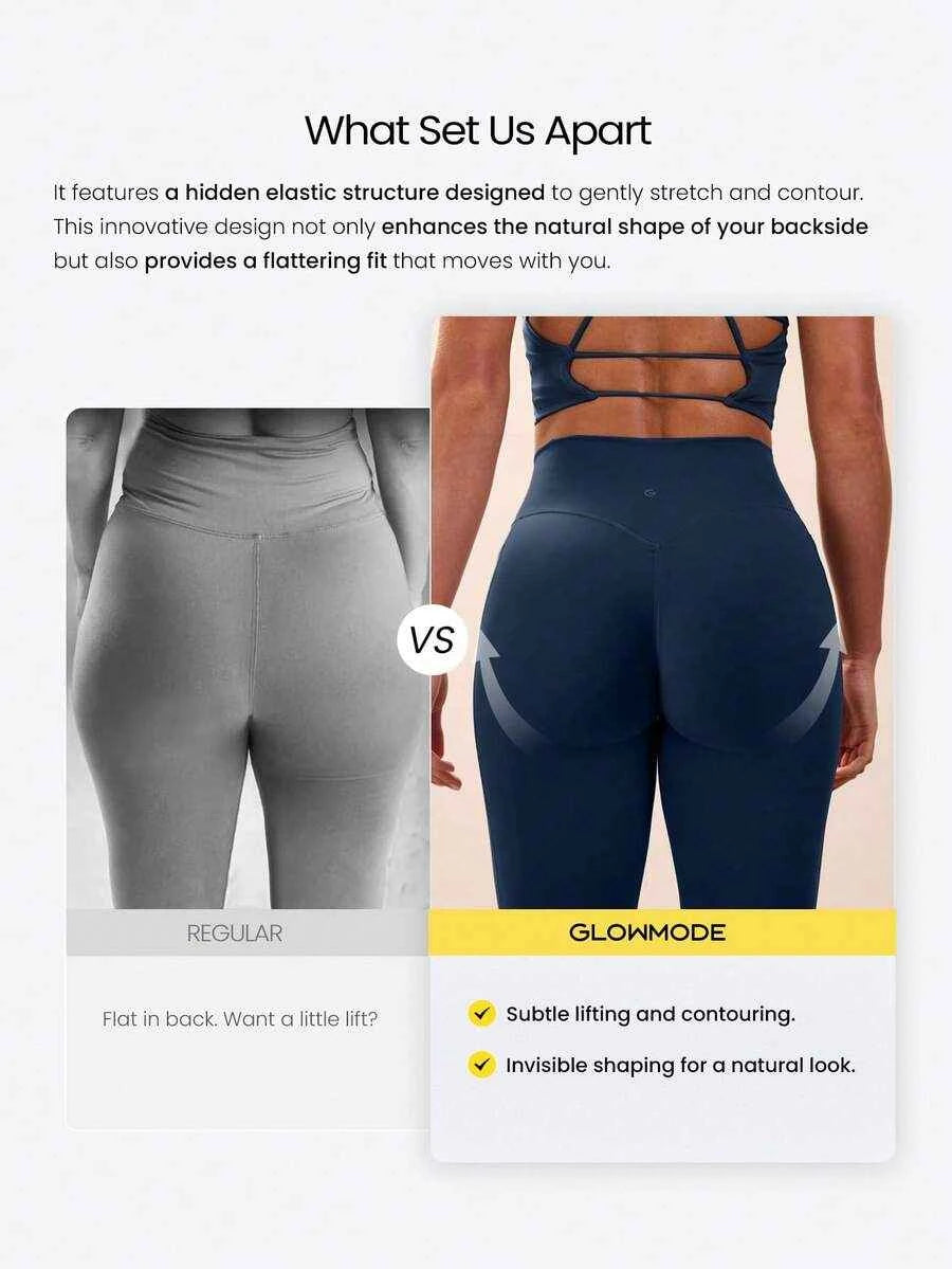 GLOWMODE 31" PeakBum Powersculpt™ Pantalons de Yoga Évacuation de la Transpiration Confort Cool Remontant Gluteus Entraînement Haute Intensité Printemps Été