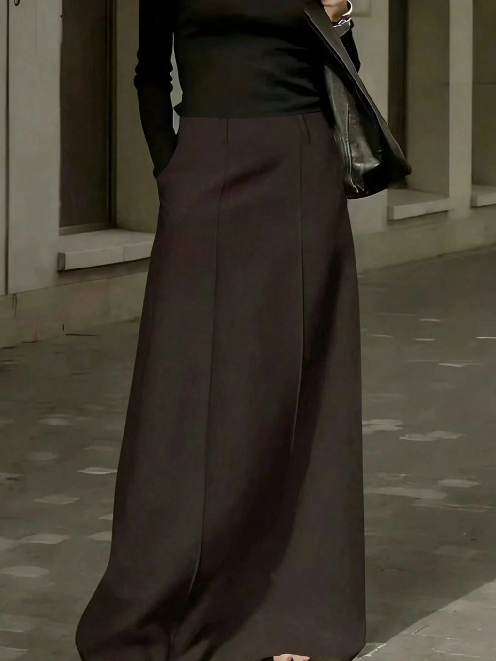Plus Size A-Line Maxi Skirt