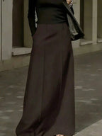 Plus Size A-Line Maxi Skirt