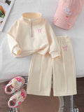 2pcs Baby Girls Jacket and Wide Leg Pants