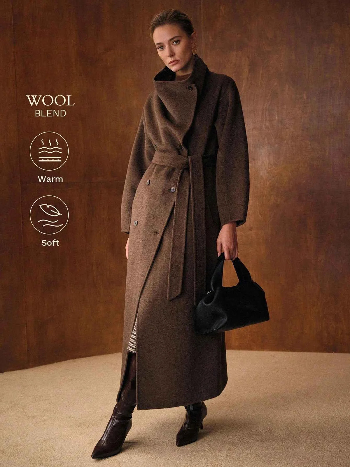 PREMIUM WOOL DOUBLE BREASTED OVERCOAT