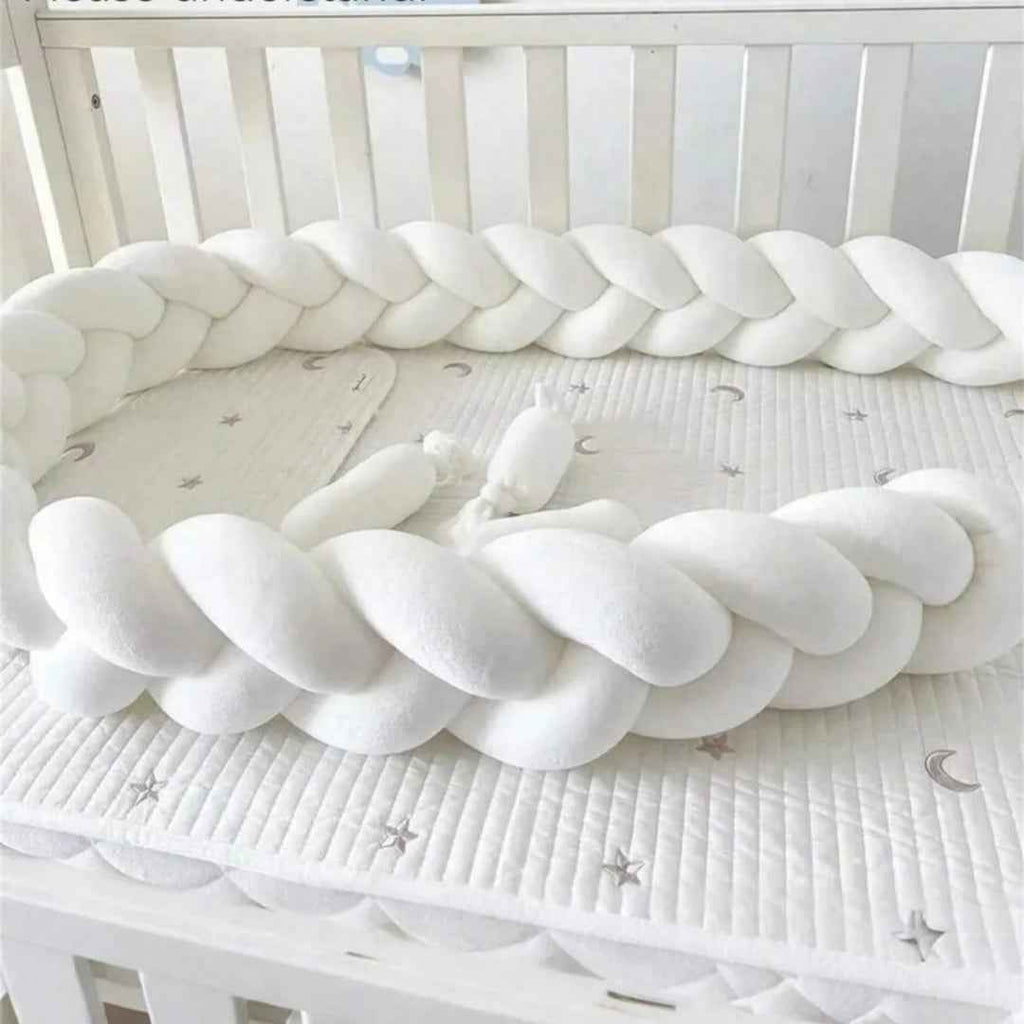 1pc 3-Strand Braided Baby Crib Bumper Guardrail