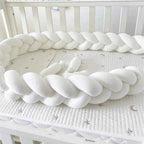 1pc 3-Strand Braided Baby Crib Bumper Guardrail