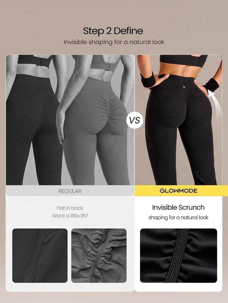 Leggings GLOWMODE 31" Peakbum-Lift FeatherFit™ - Sculpt Butt-Lifting Tummy Control avec Poches Latérales pour Entraînement, Course, Salle de Sport et Fitness