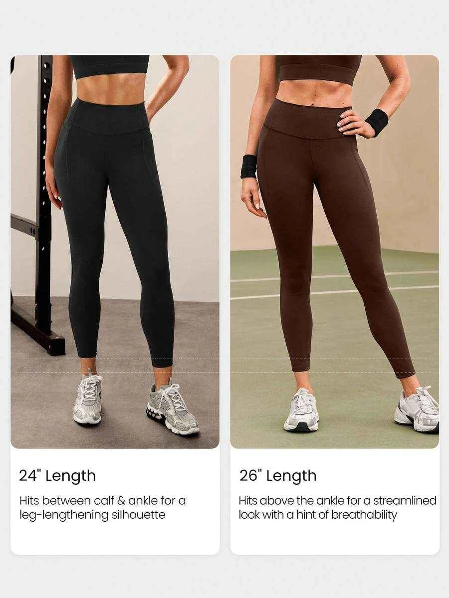 GLOWMODE 26" Powersculpt™ Préparez-vous au décollage Leggings de compression à séchage rapide à poches latérales