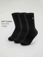 GLOWMODE 3 Paires Chaussettes Douces Aérée avec Logo Brodé pour Gym et Entraînement Quotidien