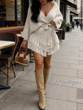 Women's Elegant Shoulder Drop Cardigan