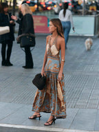 Zimmerman Inspired Halter Maxi Dress