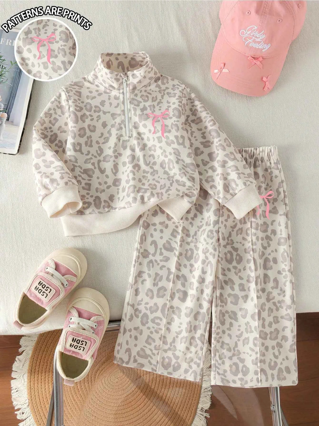 2pcs Baby Girls Jacket and Wide Leg Pants