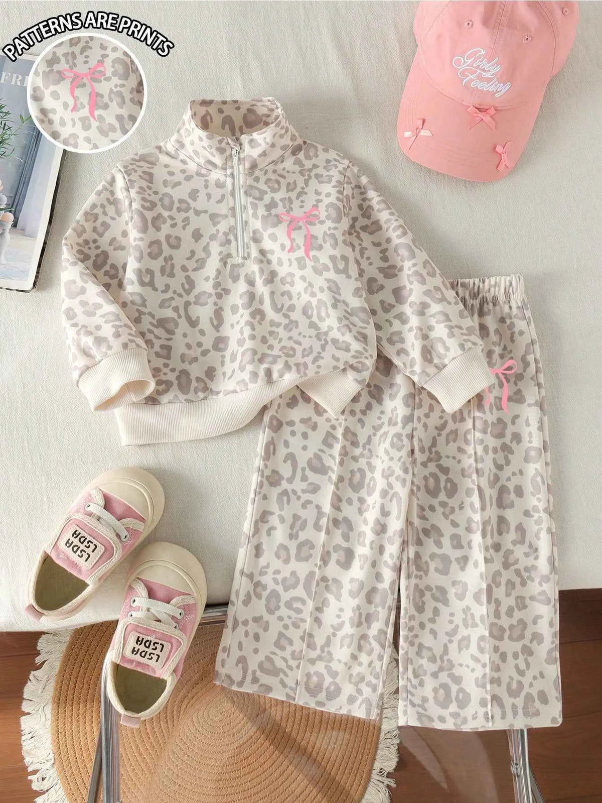 2pcs Baby Girls Jacket and Wide Leg Pants