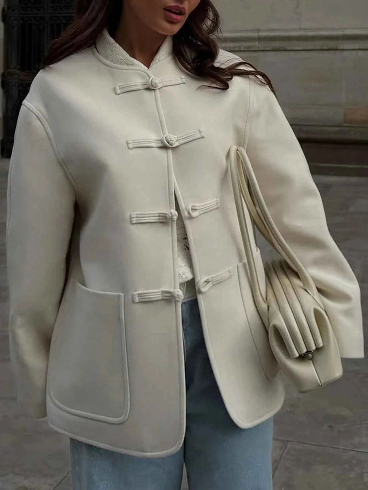Street Style Chinese Frog Button Jacket