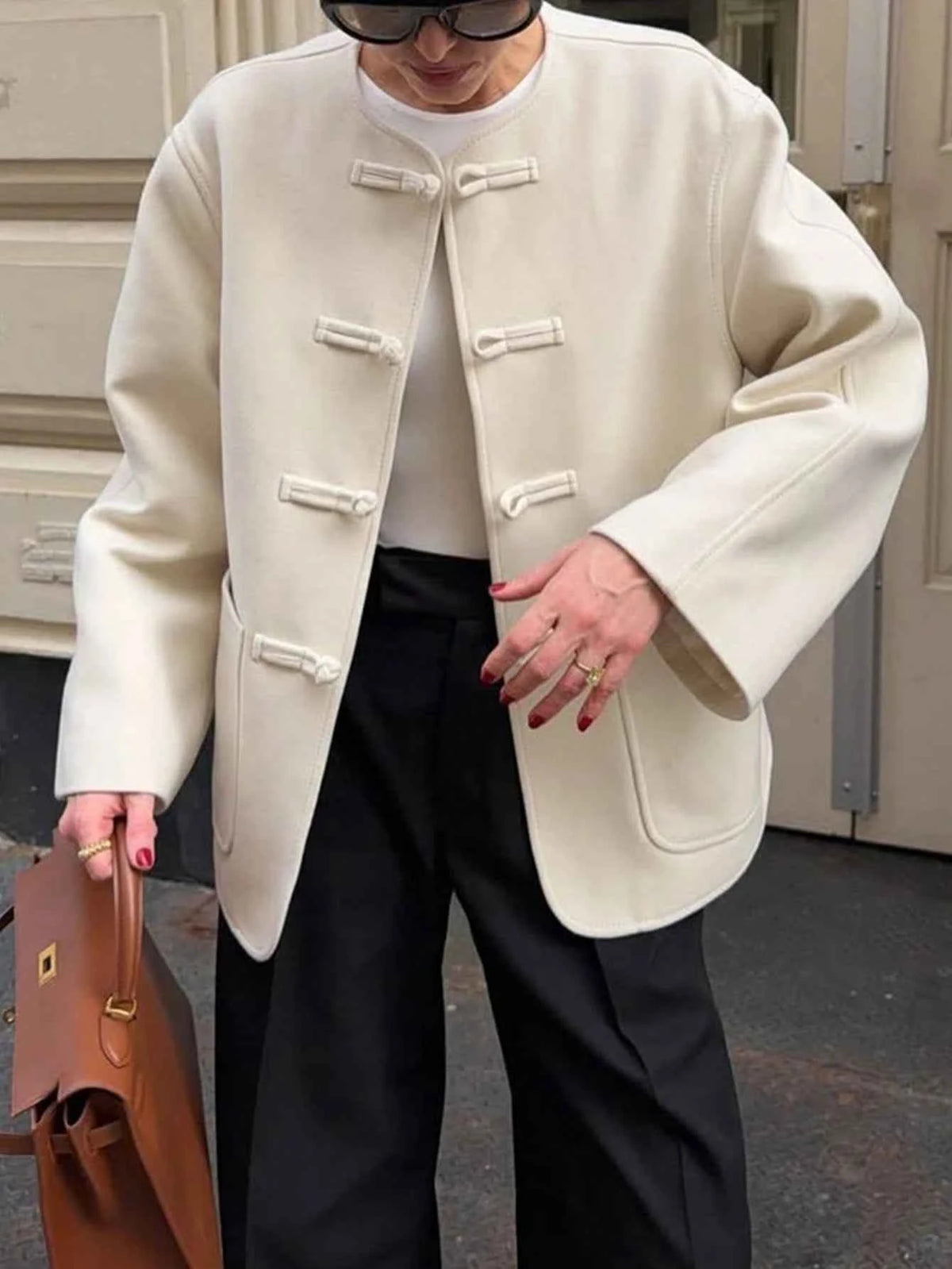 Street Style Chinese Frog Button Jacket