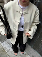Street Style Chinese Frog Button Jacket