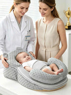 2pcs Set Slanted Bean Velvet Anti-Spit-Up Baby Nest