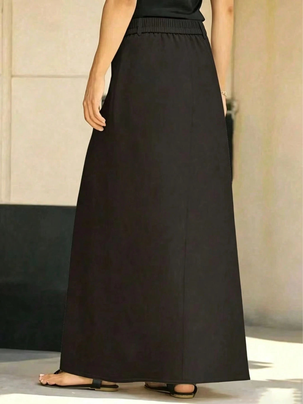 Plus Size A-Line Maxi Skirt