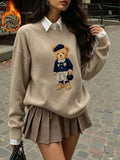 Women's Comfortable Winter Faux Sweater - Earth Gray