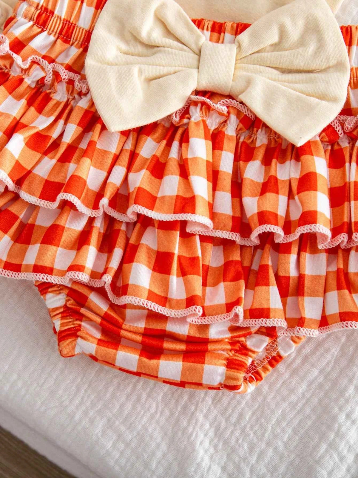 2pcs Baby Girl Cute Pumpkin Pattern Long Sleeve Bodysuit & Pants