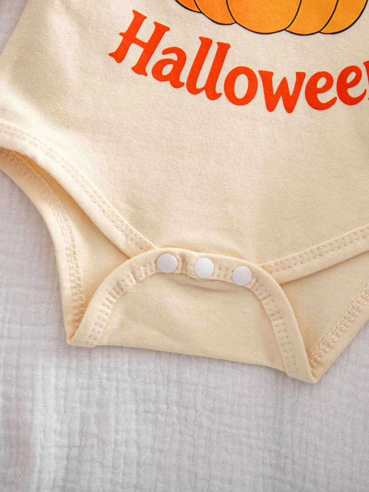 2pcs Baby Girl Cute Pumpkin Pattern Long Sleeve Bodysuit & Pants
