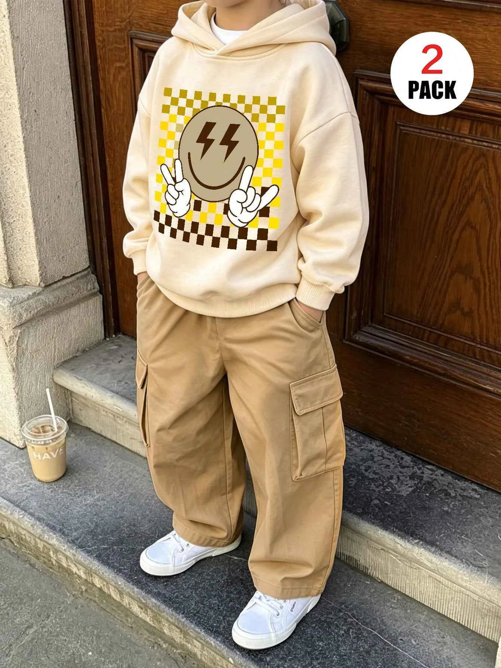 2pcs/Set Boys Casual Outfit