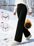 Women's Warm Fleece High Waist Straight Leg Pants