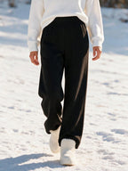 Women's Warm Fleece High Waist Straight Leg Pants