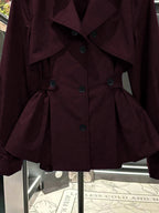 Plus Size Women's Long Sleeve Cinched Waist Trench Coat Fall