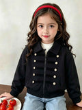 Young Girl' Loose Fit Casual Leather Jacket