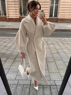 Women's Beige Long Coat