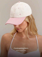 Casquette de baseball brodée GLOWMODE No Bad Hair Days avec visière contrastée