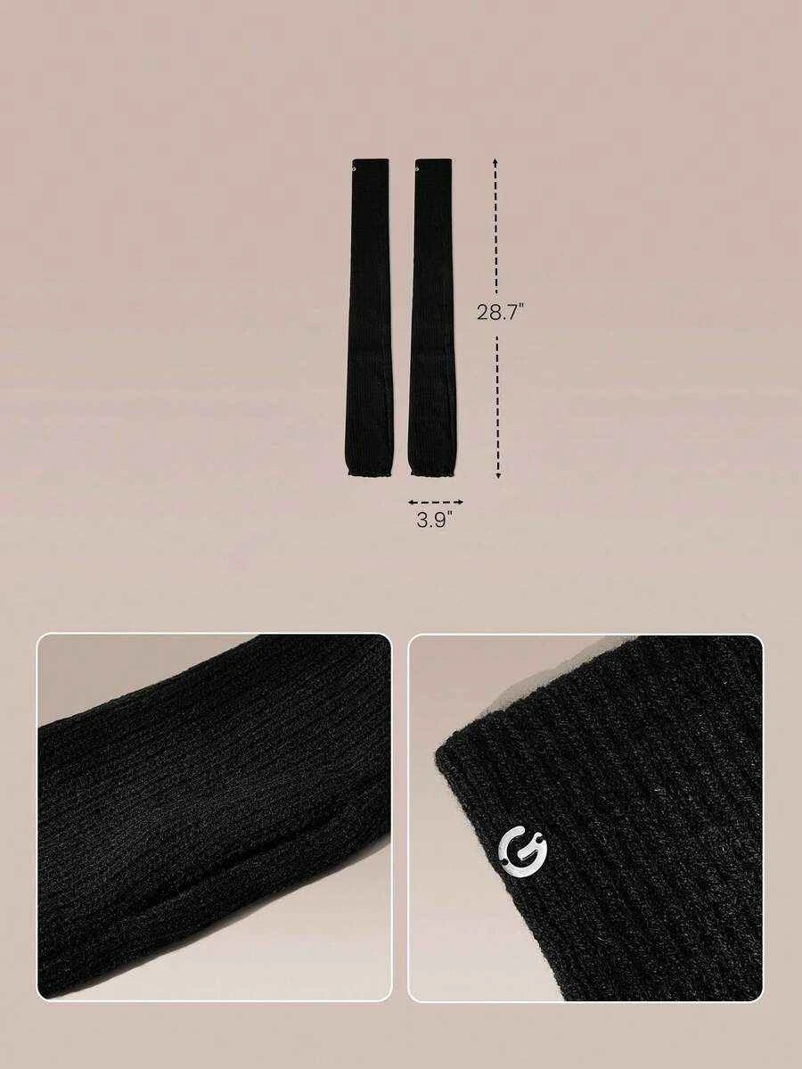 GLOWMODE Chaussettes Chauffantes Extra Confortables au-dessus du Genou avec Coupe Ample