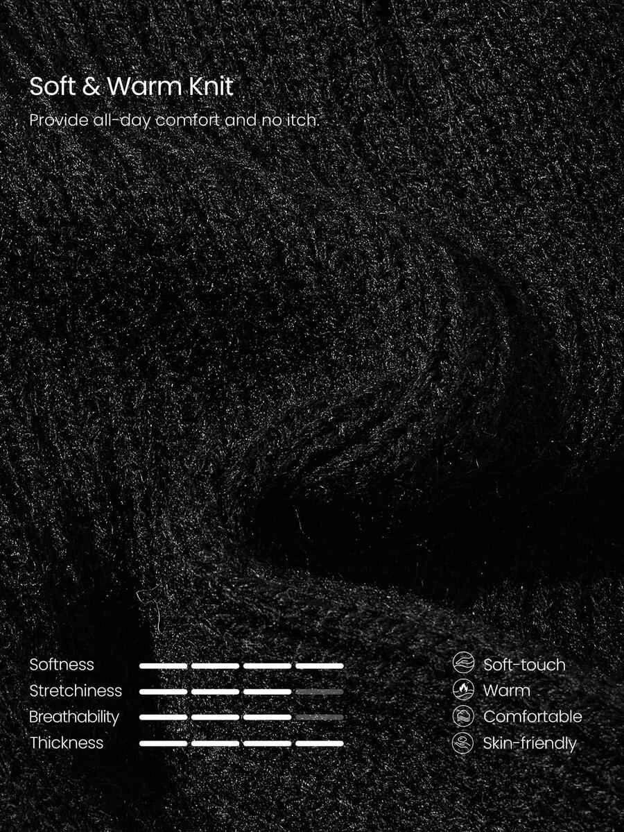 GLOWMODE Chaussettes Chauffantes Extra Confortables au-dessus du Genou avec Coupe Ample